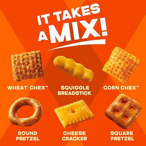 Image of Chex Mix Cheddar Snack Mix, Salty Snacks Tub, 20 oz
