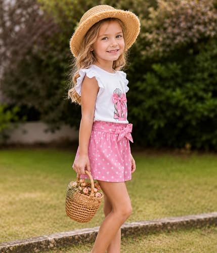 Image of Girls Summer Outfits Cute Sleeveless Top High Waisted Short Sets with Pockets Teen Girl Clothes Size 6-14 T