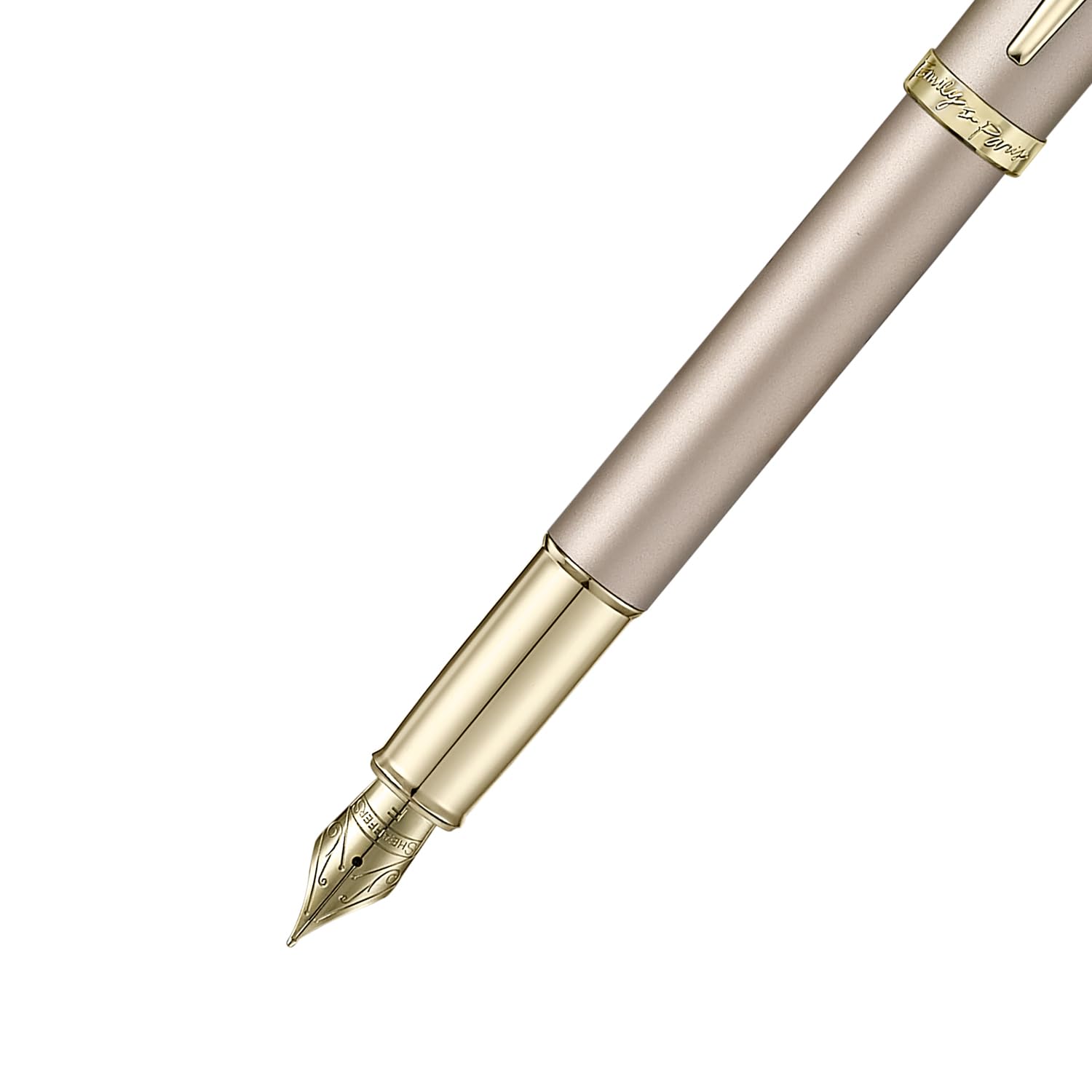 Sheaffer 100 Emily in Paris 9377 Collection, Champagne Gold Pen with PVD Gold Trims, Bow-Shaped Clip. (Fountain, Fine) - Image 4