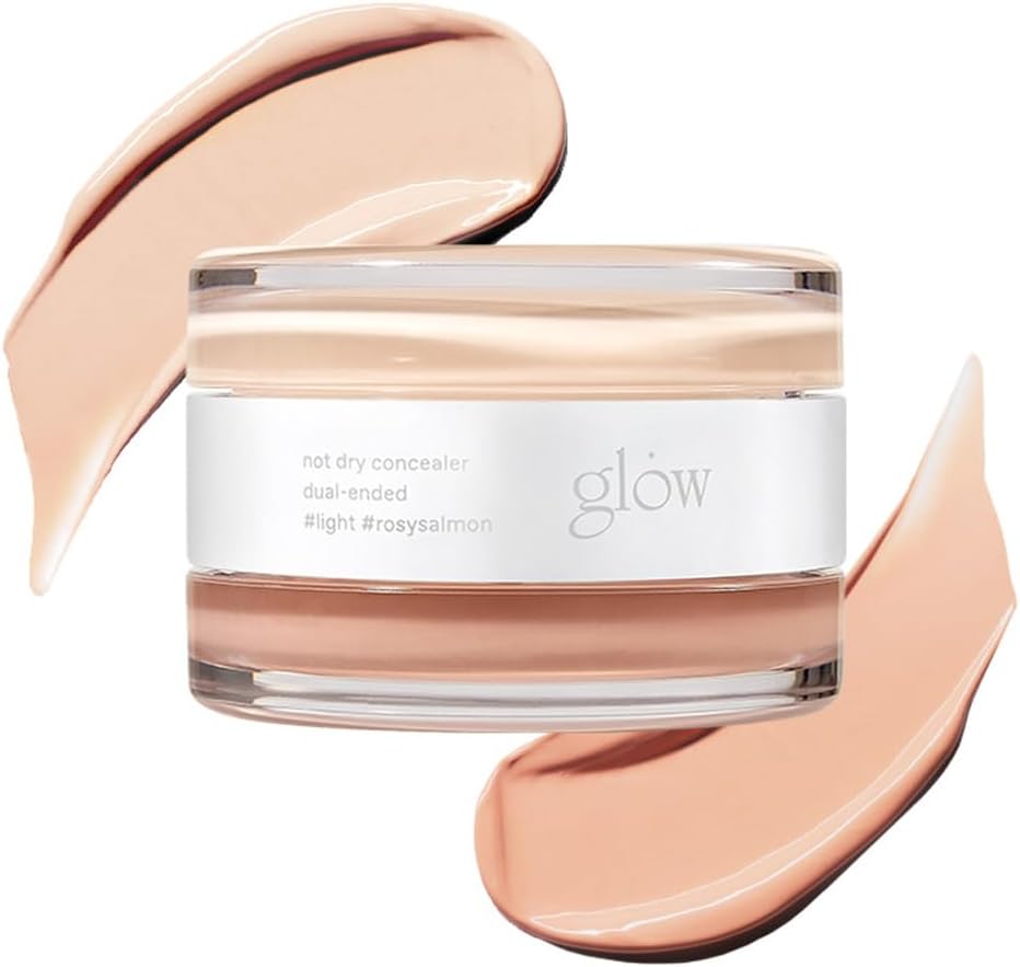 not dry concealer #light #rosysalmon : Vegan-Free, hypoallergenic, premium dual-ended concealer, expertly crafted to flawlessly cover blemishes and dark circles, 0.4 Oz
