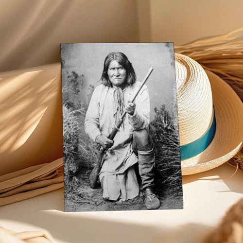Portrait de Geronimo 1886 impression sur toile déco 30x45 cm