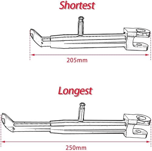 Miniatura 3 de Motobiker Soporte lateral ajustable compatible con Honda CBR1000RR 2008-2013