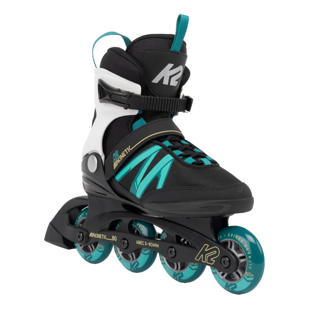 K2Skate Kinetic 80 W, Color: Black/Turquoise, Size: 6 (I220200801060)