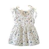 Zylione Kinder Kleid Baby Sommer ärmellose Krawatte Schleife Blumendruck Prinzessin Kleid 1-3 Jahre alt