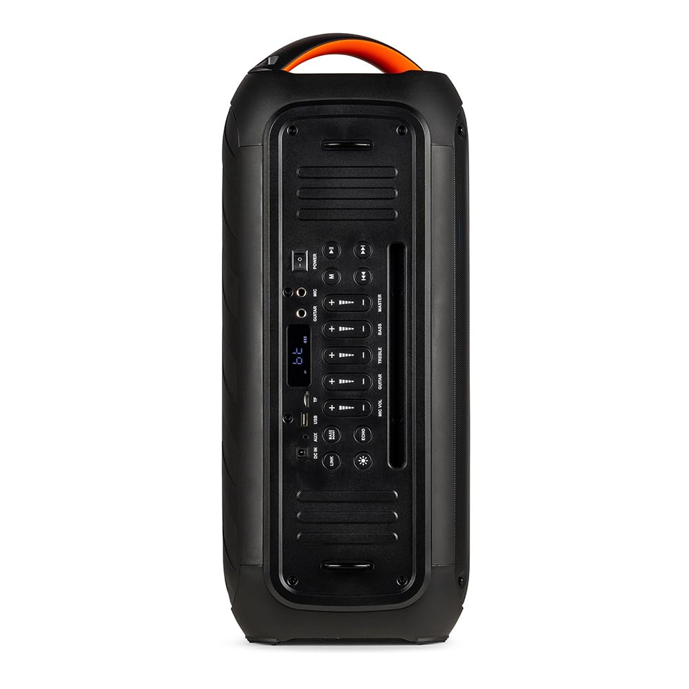 Fenton Core120 - Scatola musicale Bluetooth grande, 180 W, batteria 12 ore, microfono karaoke, BT 5.3, cinghia a tracolla, telecomando, scatola Bluetooth, per feste e feste, per la musica, portatile