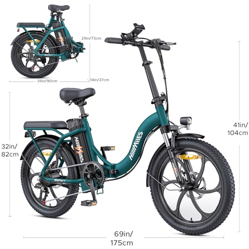 Miniatura 9 de Mileport 1 Bici Eléctrica Para Adultos, 250w Bicicleta Eléctrica Plegable Con 36v 13ah Batería Extraíble, Velocidad 25km H Y Alcance 100km, 20 3.0 Fat Tyre Viajeros Urbanos Urbano, Negro