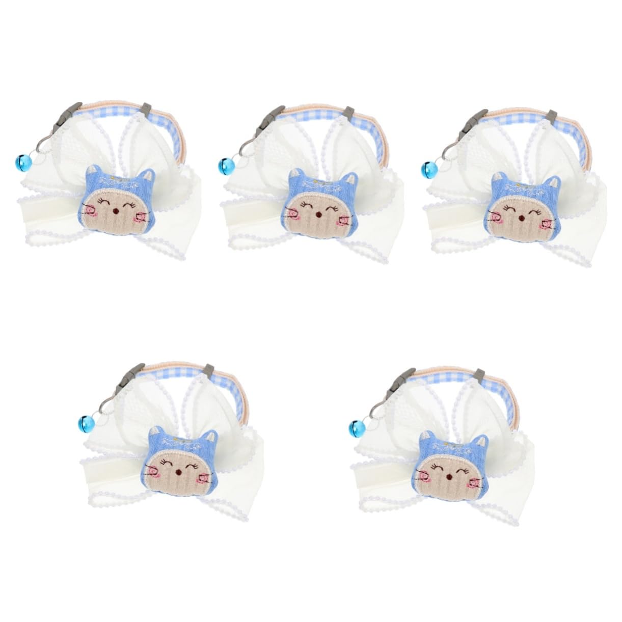 INOOMP 5pezzi Collare Per Gatti Con Fiocco Decorativo Collare Antistrozzo Resistente Per Gattini Accessorio Elegante Per Occasioni Speciali e Passeggiate All Aperto