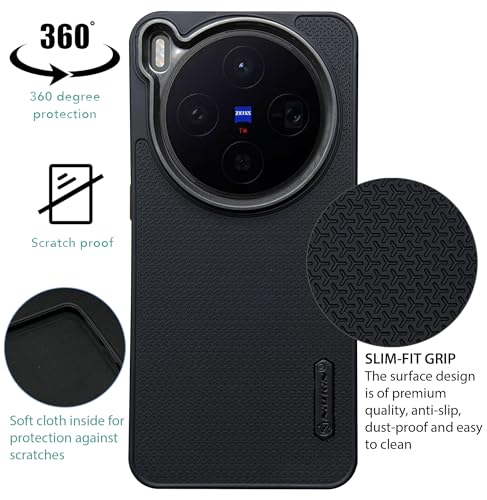 Image of NIUKIN Grip Guard Case for Vivo X300 5G | Camera Ring | Shockproof Scratchproof Cover | Black