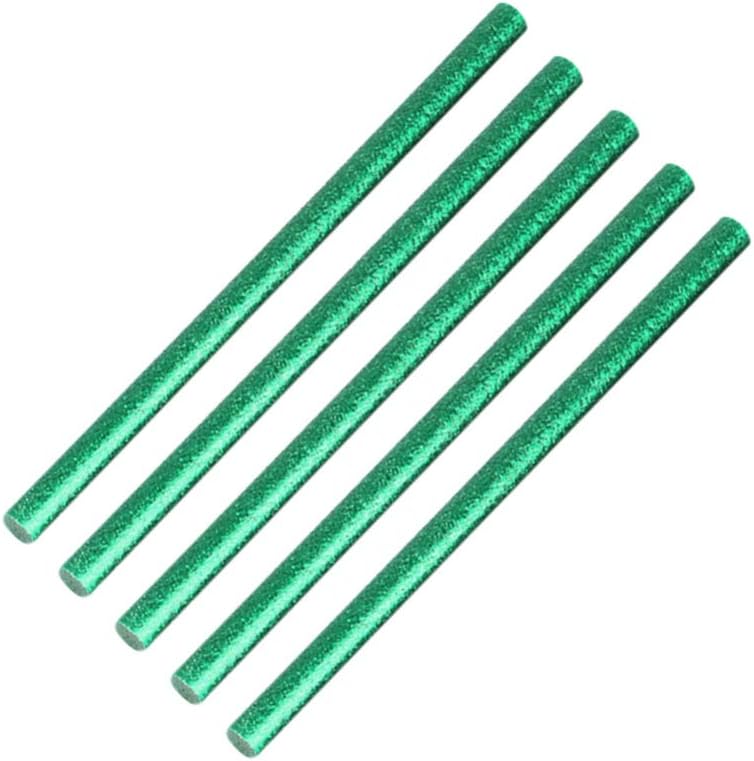 Artibetter 100Pcs Hot Glue Sticks Shining Hot Melt Glue Rods Glue Sticks Diy Glue Sticks For Crafting Art Projects (Green 7X100Mm)