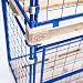 HHL Euro-Gitterbox mit klappe | Gitteraufsatzrahmen H1200 x B1200 x L800mm für aufbewahrung| Faltbarer Gitterrahmen für Euro-palette | Gitterbehälter aus Stahl | Gitterboxen für Holz, Lager | Blau