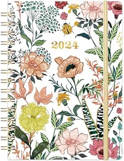 2024 Diary - 2024 Diary A5 Week to View, Diary 2024 from Jan. 2024 to Dec. 2024 with Elastic Closure, 21.5 x15.5 x1.5 cm