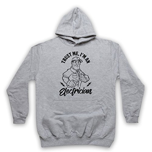 Sweat a capuche electricien pull humour noir pour homme et femme
