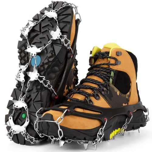 Crampons De Traction 11 Pointes Pour Chaussures - Antidérapants Glace Et Neige, Taille M/L/XL