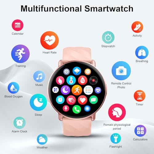OWMSIC 1.39" Rose Gold Smart Watch - Image 7