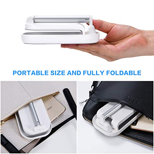 Cell Phone Stand, Foldable Phone Holder Tablet Stand for Desk, Height Angle Adjustable Phone Stand for Desk, Cell Phone Holder for Desk Compatible with All Mobile Phones,iPhone,Switch,iPad