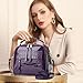 Imagen de MANNUOSI Mujer Bolso Bandolera de Charol Bolsos de Mano moda Bolsos Cruzados para Viajes Compras Trabajo Citas Morado