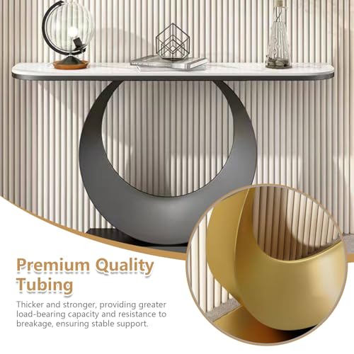 Mesa de entrada delgada para decorar pasillos y salones compactos 6