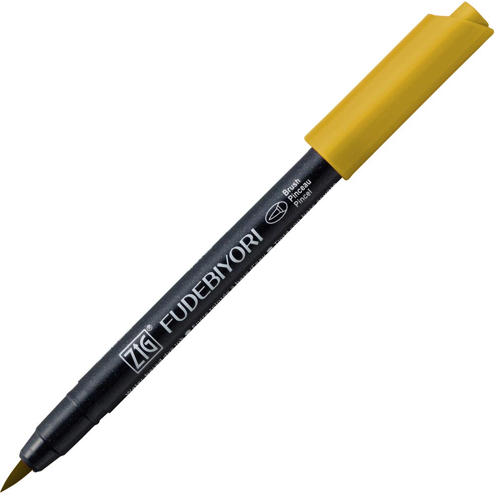 Zig FUDEBIYORI CALLIGRAPHY BRUSH PEN 063 OCHRE PACK OF 4