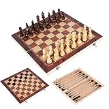 【3 en 1】Ajedrez/Backgammon/Damas, una variedad de métodos de juego para que elijas.
