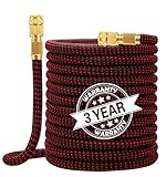 Worth Flexibler Gartenschlauch Ausgedehnt Bis 45m/150FT Flexischlauch Wasserschlauch mit Messing Adapter zur Bewässerung und Reinigung