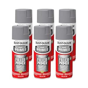 6-Pack of 11 oz Rust-Oleum Brands 249279 Gray Automotive Filler Primer Spray