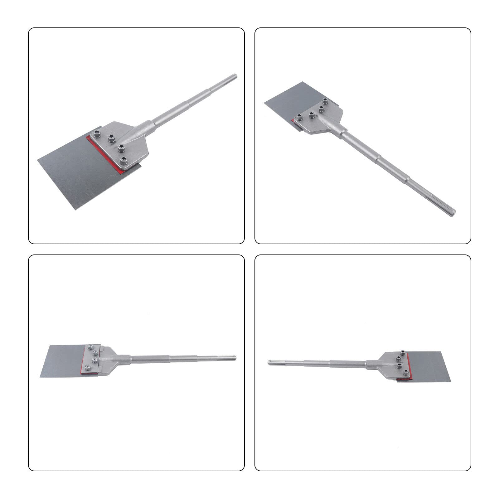 Rascador de suelo SDS Max de 6 pulgadas, punta ancha para quitar azulejos con mango largo y hoja resistente, herramienta para rascar azulejos de cerámica
