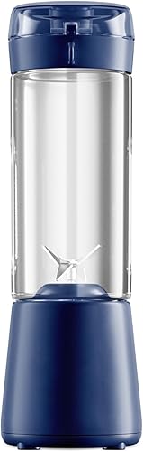 Miniatura 4 de BLENDi Licuadora portátil Pro+ (17.5 onzas, azul marino)  Potente motor de trituración de hielo de 120 W, recargable por USB-C, licuadora personal