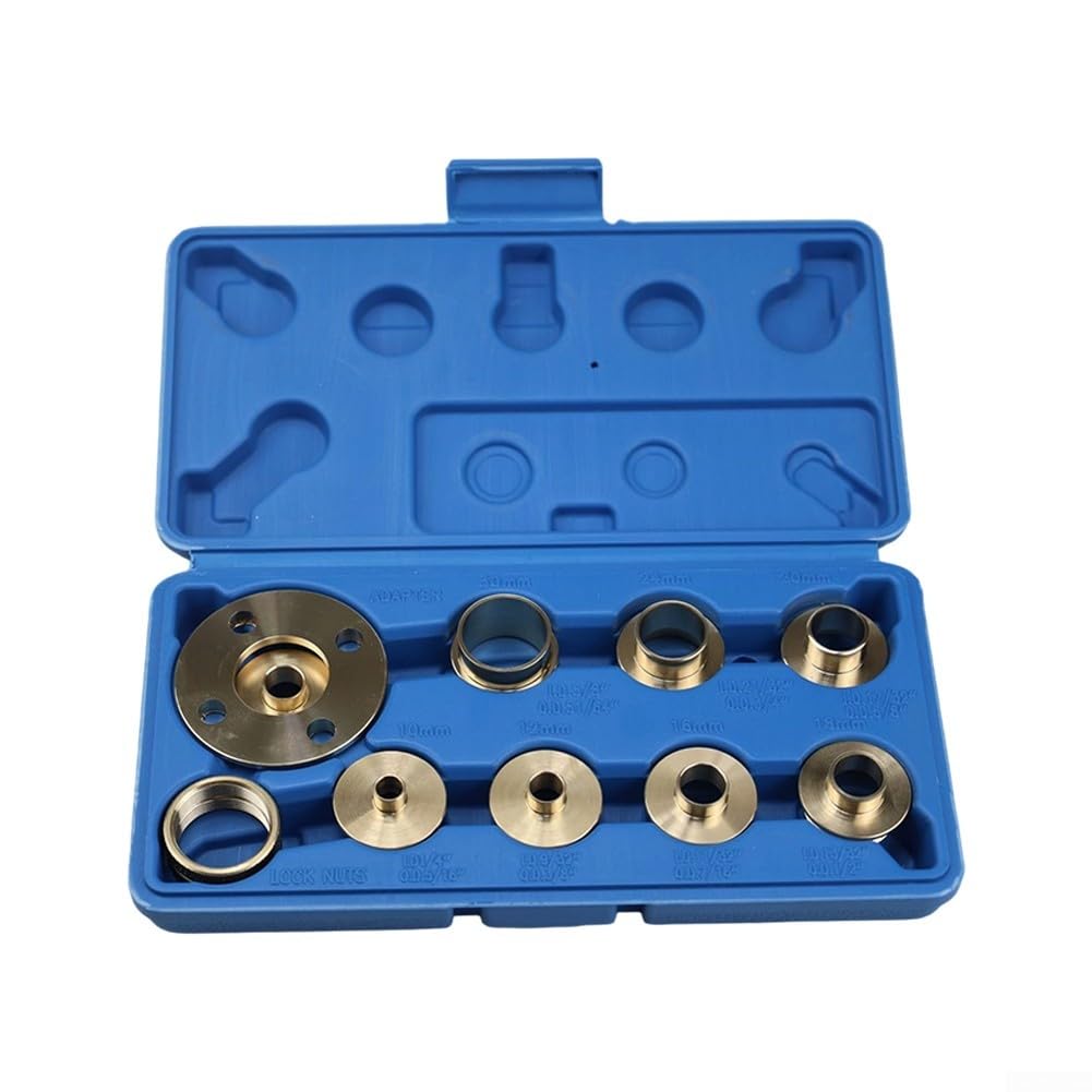 Acryl Oberfräse Grundplatte mit Zentrierstift und 10-teiligem Messing Führungsbuchsen Set für Porter Cable 690 621 Oberfräsen