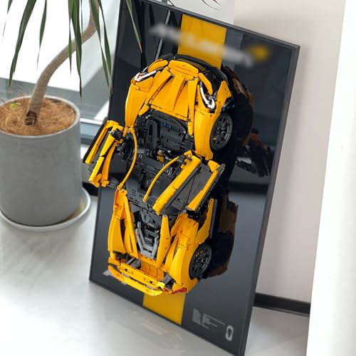 iLuane Display Wallboard for Lego Technic McLaren P1 Model Car Racing Hypercar Model Kit 42172, Adult Collectibles Wall Mount, Home or Office Décor, Coarse Striated (No Car Included)