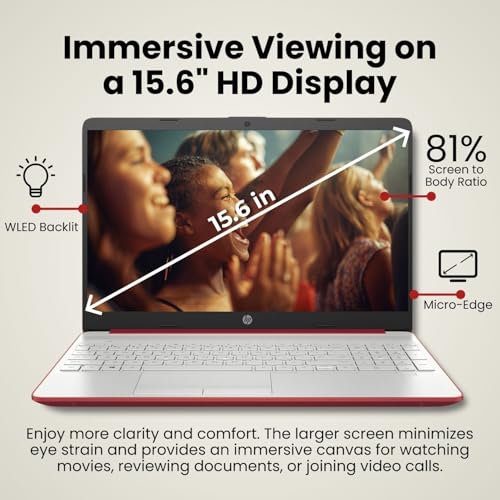 Image of HP 15.6 inch Laptop for Work & Study | Intel Pentium Processor | 16GB DDR4 RAM | 512GB PCIe SSD | Win 11 | Full-Size Keyboard with Numeric Keypad | WiFi & Bluetooth | RJ-45 | HDMI | Media Card Reader