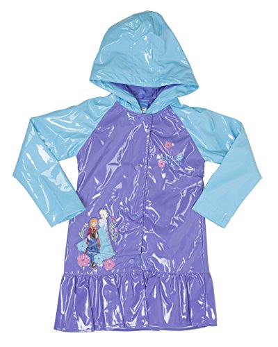 Froze Big Girls' Anna & Elsa Raincoat - Purple