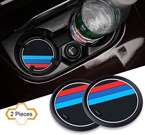 Car Cup Holder Coaster for BMW M 1 3 5 7 Series F30 F35 320li 316i X3 X4 X5 X6 Silicone Crystal Cupholder Coaster 2.75 Inch 2 Pieces