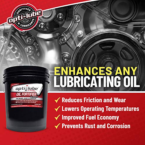OPTI-LUBE ZDDP Oil Fortifier: 5 Gallon Pail, Treats up to 640 Quarts of Oil