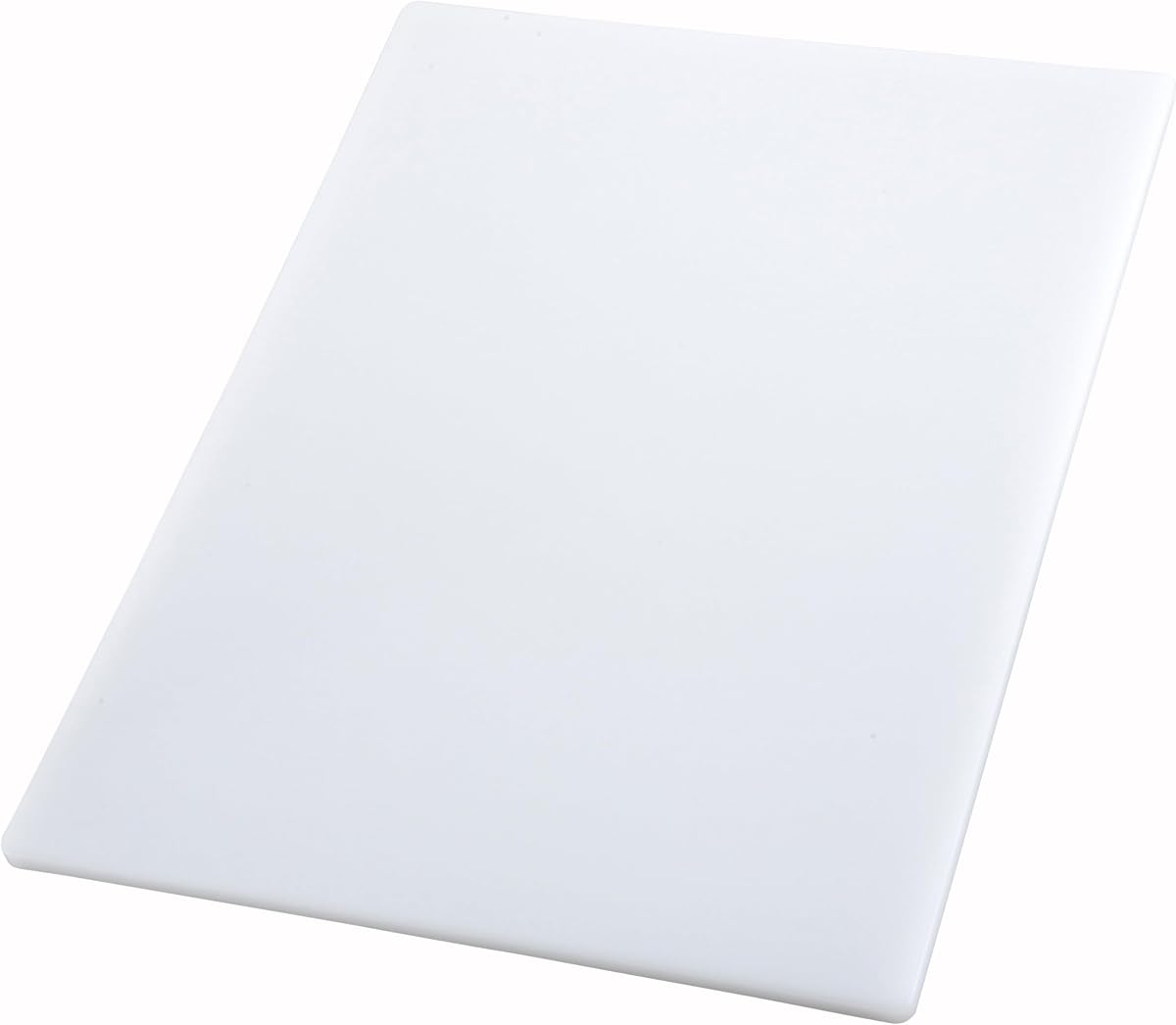 Winco CBWT-1218 tabla de cortar, 12 por 18 por 1/2 pulgadas, blanco | Apto para lavavajillas, Resistente a las manchas, Minimiza el embotamiento, Ideal para embutidos, quesos, aperitivos y exhibiciones de buffet.