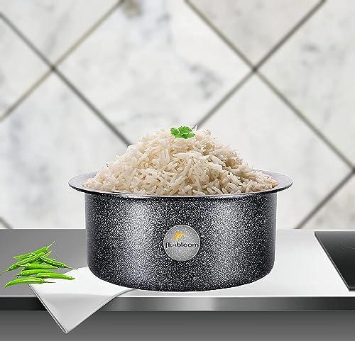 Image of Lunar Black Utensils Induction Base Combo Set 2 Pcs Cookware Sets Tope /Handi Aluminium Thick Flat Bottom Patila /Bhagona /Tapila /Tapeli Vessel Set for Kitchen (1L+3L Gift Sets)