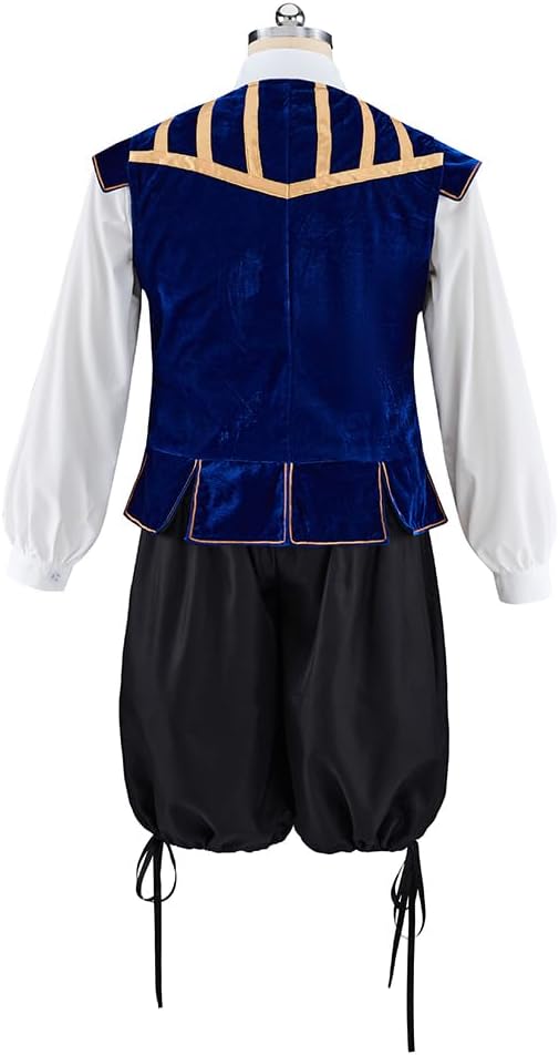 Renaissance Tudor Costume Men Suit Tudor Doublet Vest Shirt Pants Medieval Ren Faire Viking Costume Outfit - Image 4