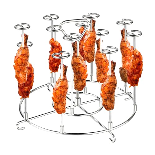 Skewer Stand Stainless Steel Vertical Barbecue Skewers Stand BBQ Skewer Stand BBQ Rack Tools for Air Fryer, Grilling