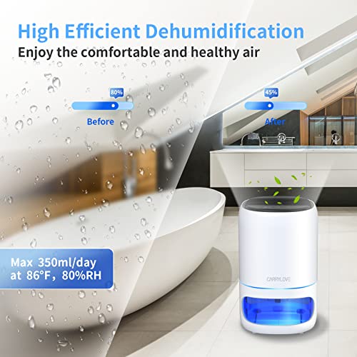 CARRYLOVE Dehumidifier 35oz Small Dehumidifiers for Home with 7 Colorful LED Light, Portable Quiet Mini Dehumidifier with Auto-Off and Water Seepage Prevention for Bathroom, Bedroom, Basements, RV CARRYLOVE Dehumidifier 35oz Small Dehumidifiers for Home with 7 Colorful LED Light, Portable Quiet Mini Dehumidifier with Auto-Off and Water Seepage Prevention for Bathroom, Bedroom, Basements, RV