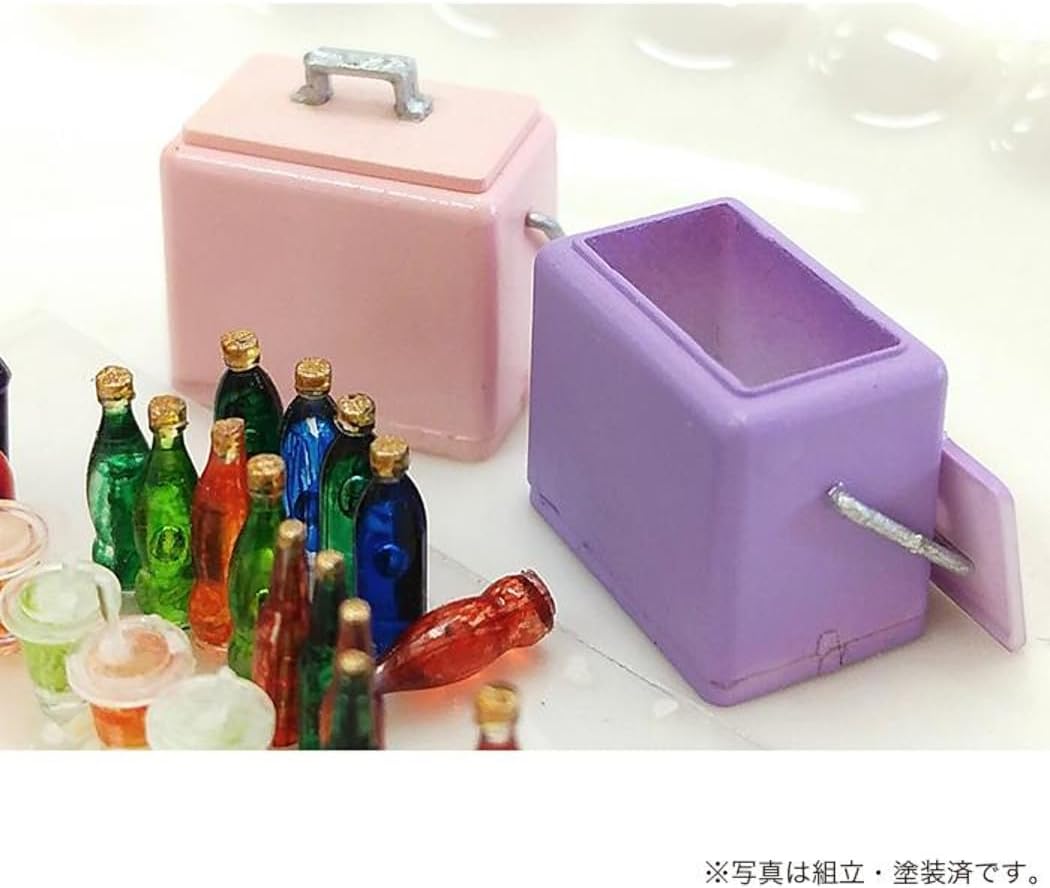 アスカモデル 1/24 ミニチュアスパイス ビンテージクーラーBOX&ドリンクセット プラモデル用アクセサリー MS-003