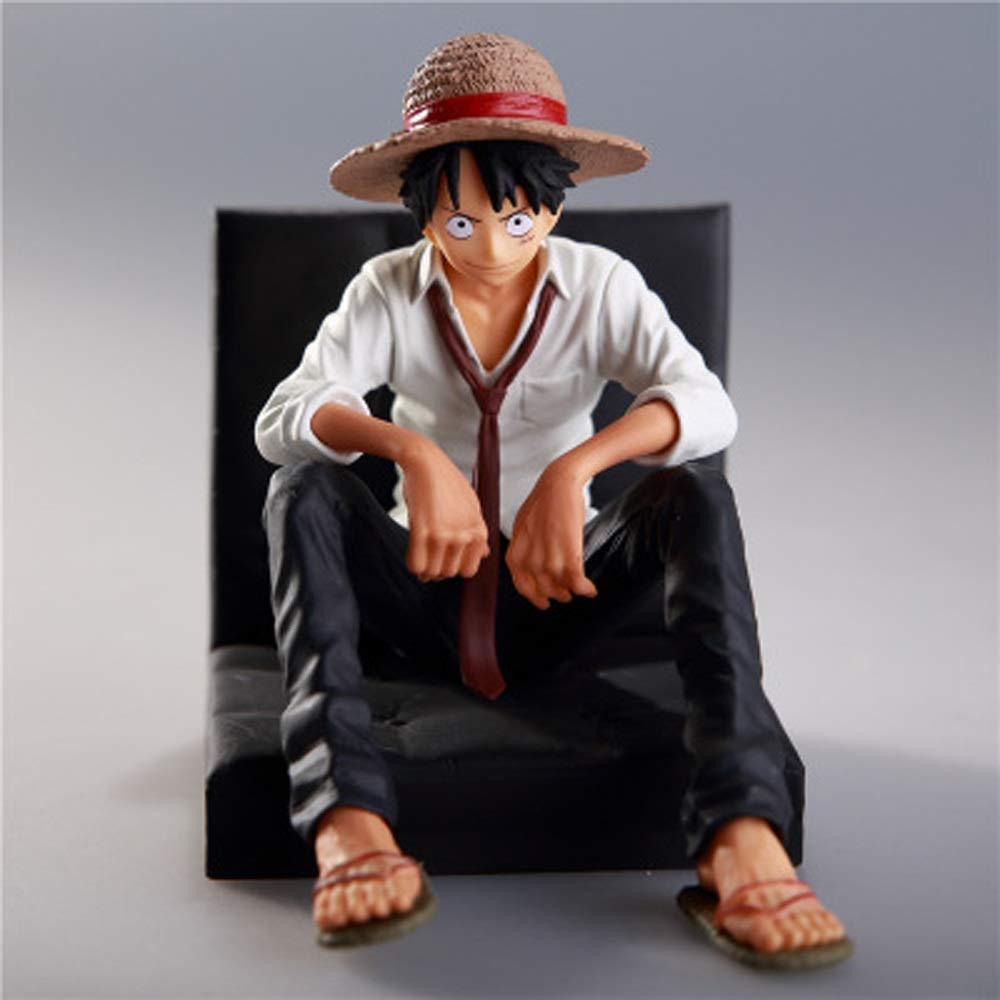 One Piece Anime Model, Luffy, Model Female Emperor Statue, Desk Decoration, 12cm (Color : Blue) KKGGS (Color : White)