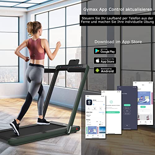 COSTWAY 2-in-1 loopband, inklapbaar, 2,25 HP, wandelpad onder het bureau met app, bluetooth, touchscreen en afstandsbediening, 1-18 km/u, loopband voor thuis - Afbeelding 7