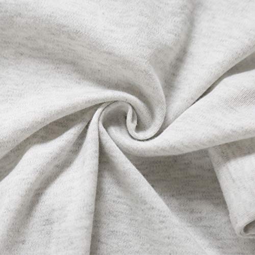 Aablexema Baby Footie Pajamas With Mittens - 3 Pcs Infant Girls Boys Footed Onesies Sleeper Newborn Cotton Sleepwear Outfits (9-12 Months, White/Grey/Dot(Zipper Style)) #TOP6