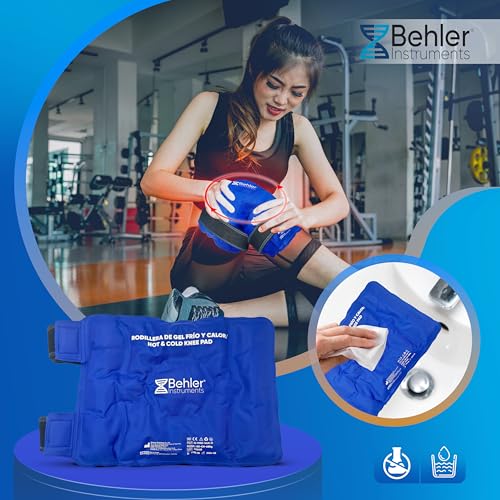 Ghiaccio Gel Riutilizzabile Per Ginocchio - Sollievo Per Dolore E Lesioni - Tasca Di Ghiaccio Ginocchio - Cinghie Regolabili Per Muscoli E Articolazioni - Ghiaccio Gel - Per Microonde E Congelatore - 3