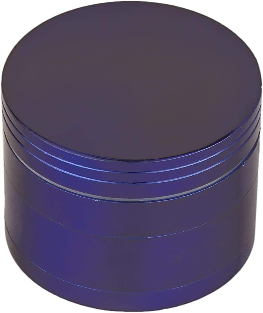 SEPARATE WAY Classic Metallic Herb Crusher, Grinder Medium with Honey Dust Filter with 4 Part (Blue, 42MM)