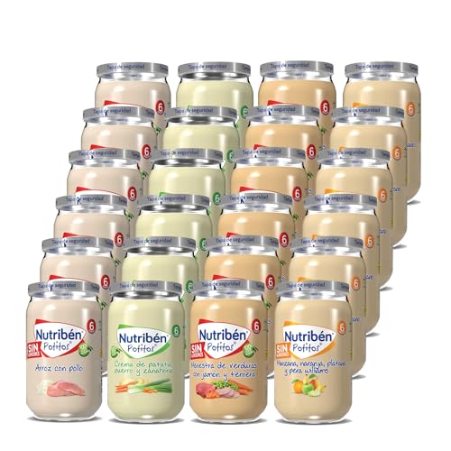 Nutribén Pack de Potitos en Sabores Variados - desde los 6 meses - 24 x 235g