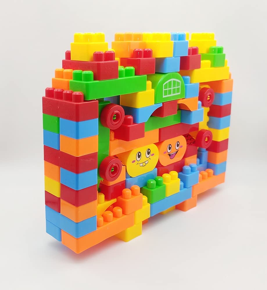 SEE, Building Blocks for Kids Both Girls and Boys, Colorful Building Blocks Toy for Kids 2 to 5 Years, Big Size 103 Pieces Bricks in Bag Packing, Multi Attractive Colors