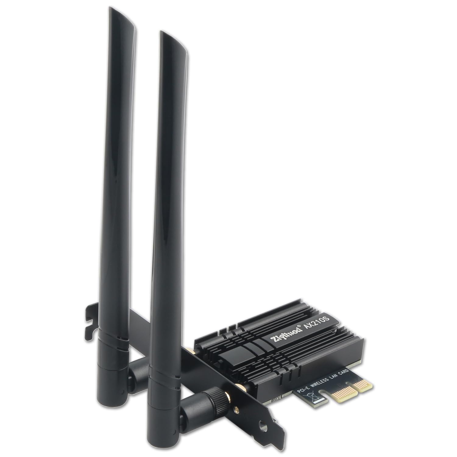 Intel AX210 WiFi 6E PCIe Karte - 5400Mbps Tri-Band 6G/5G/2.4G (160MHz), Bluetooth 5.3, Ultra-Niedrige Latenz Wireless Adapter mit Low-Profile Halterung für Gaming, Nur für Windows 11/10 (64 Bit)