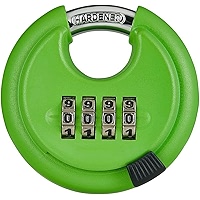 Guliffen Combination Lock, Discus Padlock With 4 Digital Combination,Disc Lock For Storage Unit,Trailer (Red - View #9