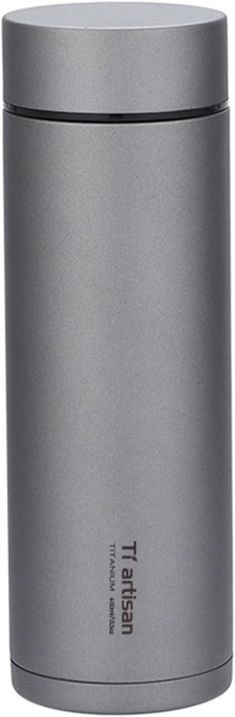 400ml Titanium Double-Wall Vacuum Insulation Cup with Tea Strainer Water Bottle