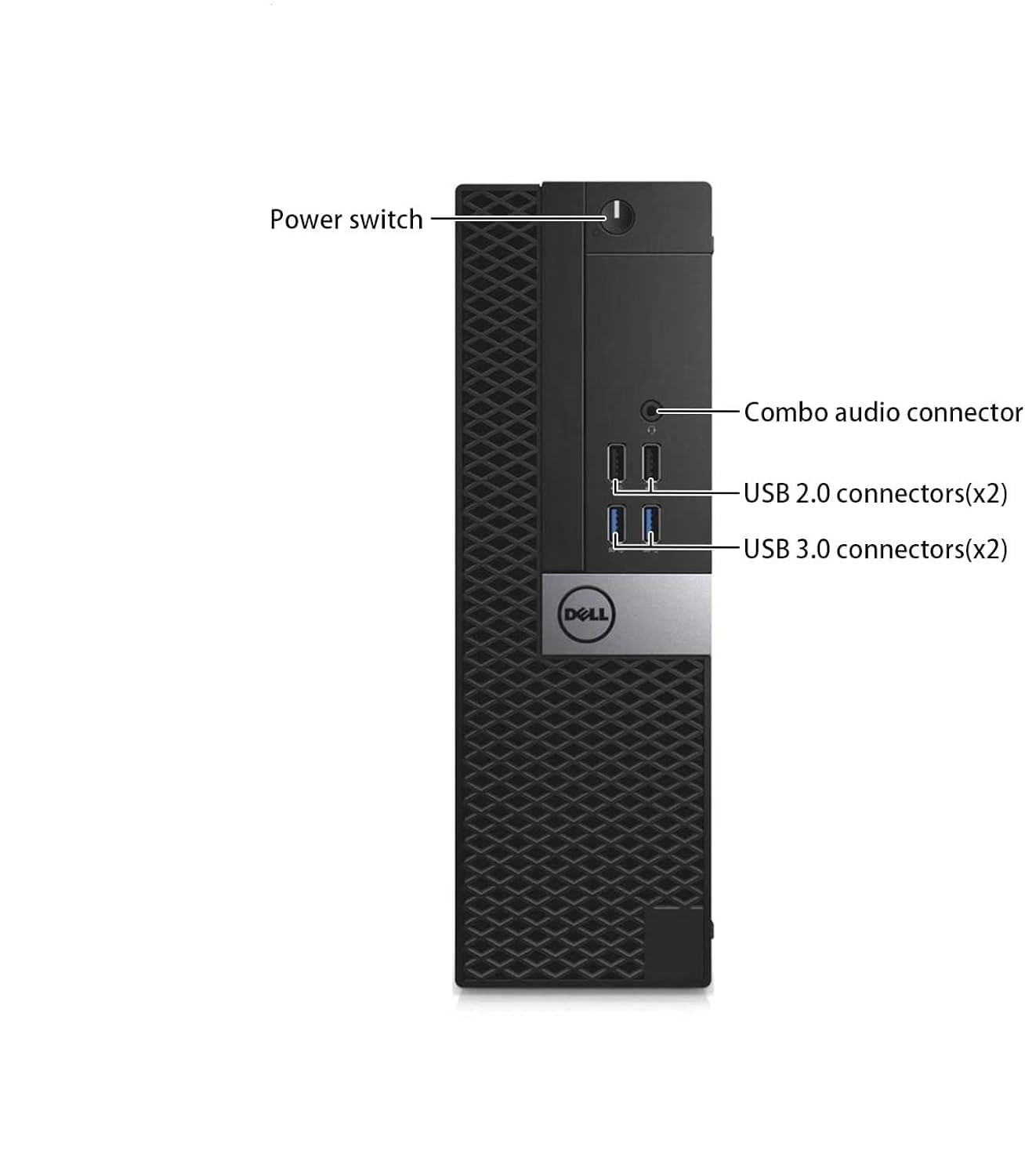 Dell Optiplex 5050 SFF Desktop PC, Intel Core i7-7700T, 16GB RAM, 512GB SSD, USB WLAN+BT, US QWERTY, Windows 11 Pro (Ricondizionato)